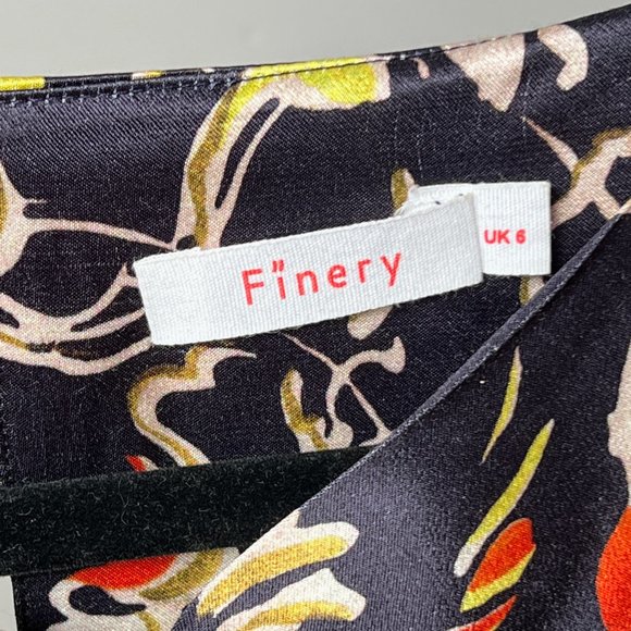 Asymmetrical Midi Dress with Pattern - Finery London | Size 2 Small - Picture 5 of 9